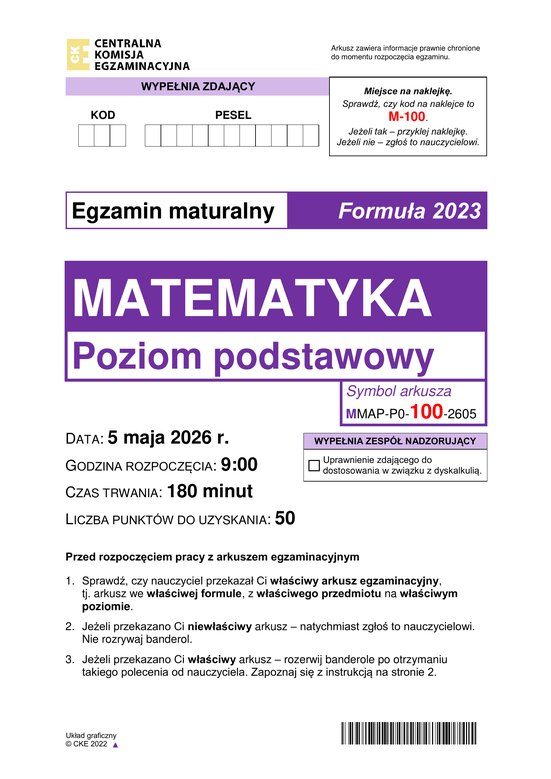 Kurs maturalny z matematyki na poziomie podstawowym