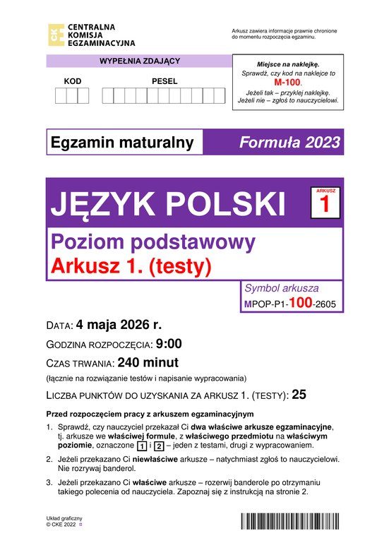 Kurs maturalny z języka polskiego na poziomie podstawowym