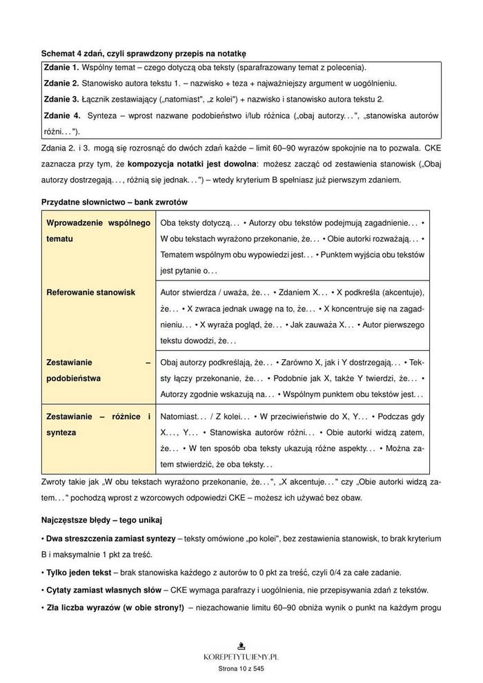 Wstęp - zbiór zadań CKE język polski, poziom podstawowy, jak wygląda egzamin